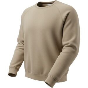 Croft & Barrow Easy Care Crewneck Sweatshirt Mens XL Tan Khaki Fleece Pullover